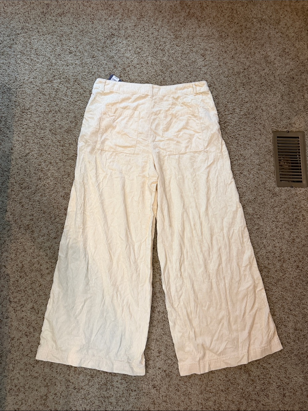 NWT Universal Thread Women Corduroy Wide Leg Pants Cream Off White Size 16